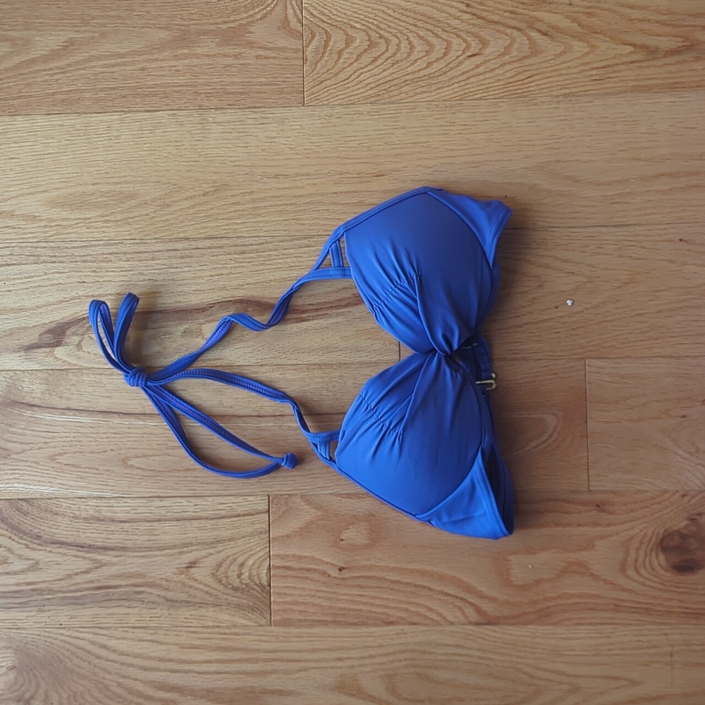 Bikini Village. Purple Halter Top. Size XS.